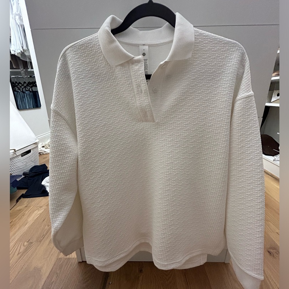 Lululemon textured long sleeve polo shirt